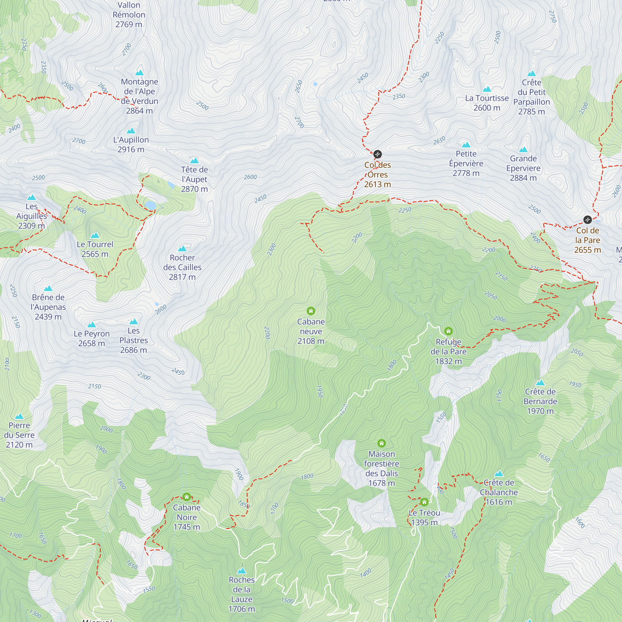 Cabane neuve map