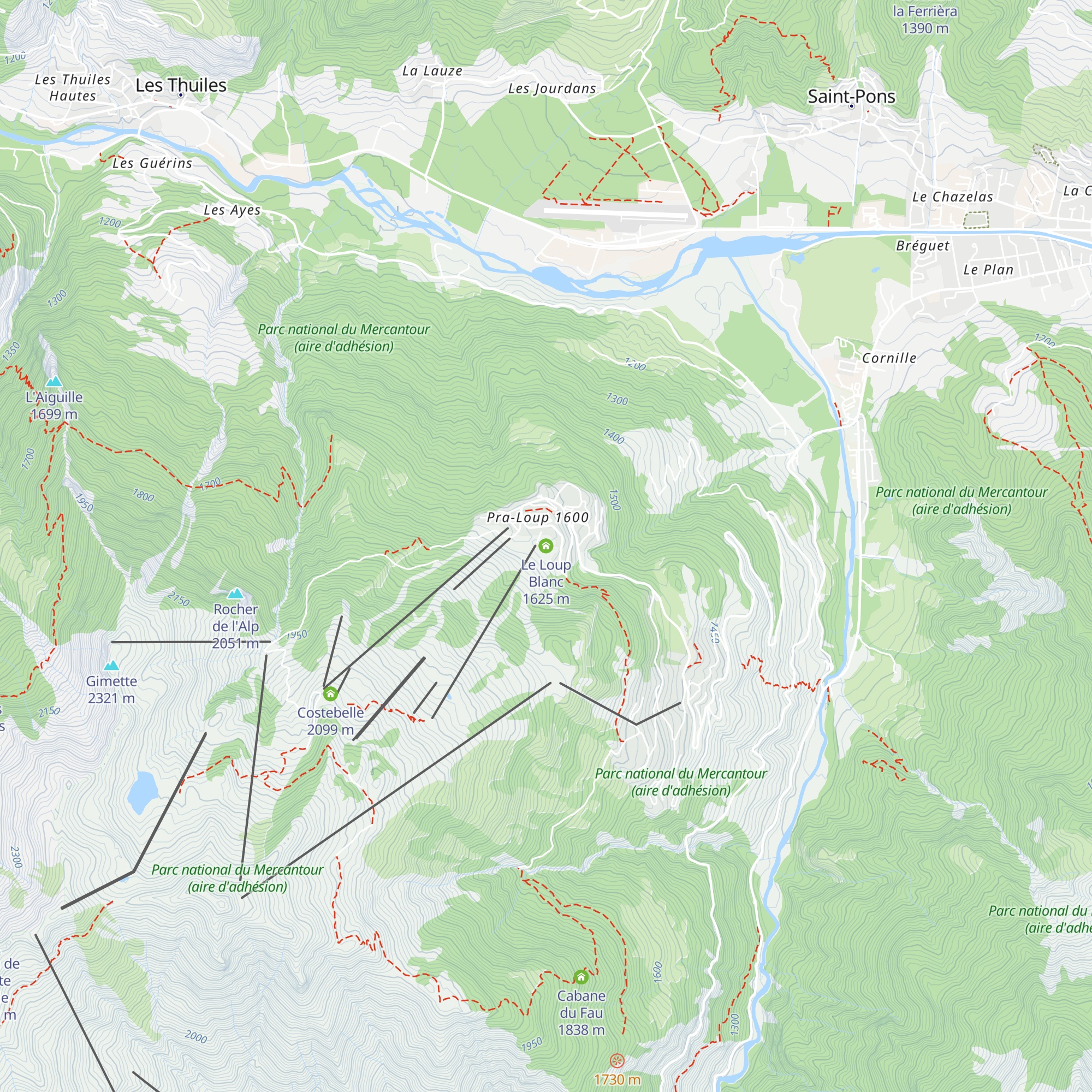 Le Loup Blanc map
