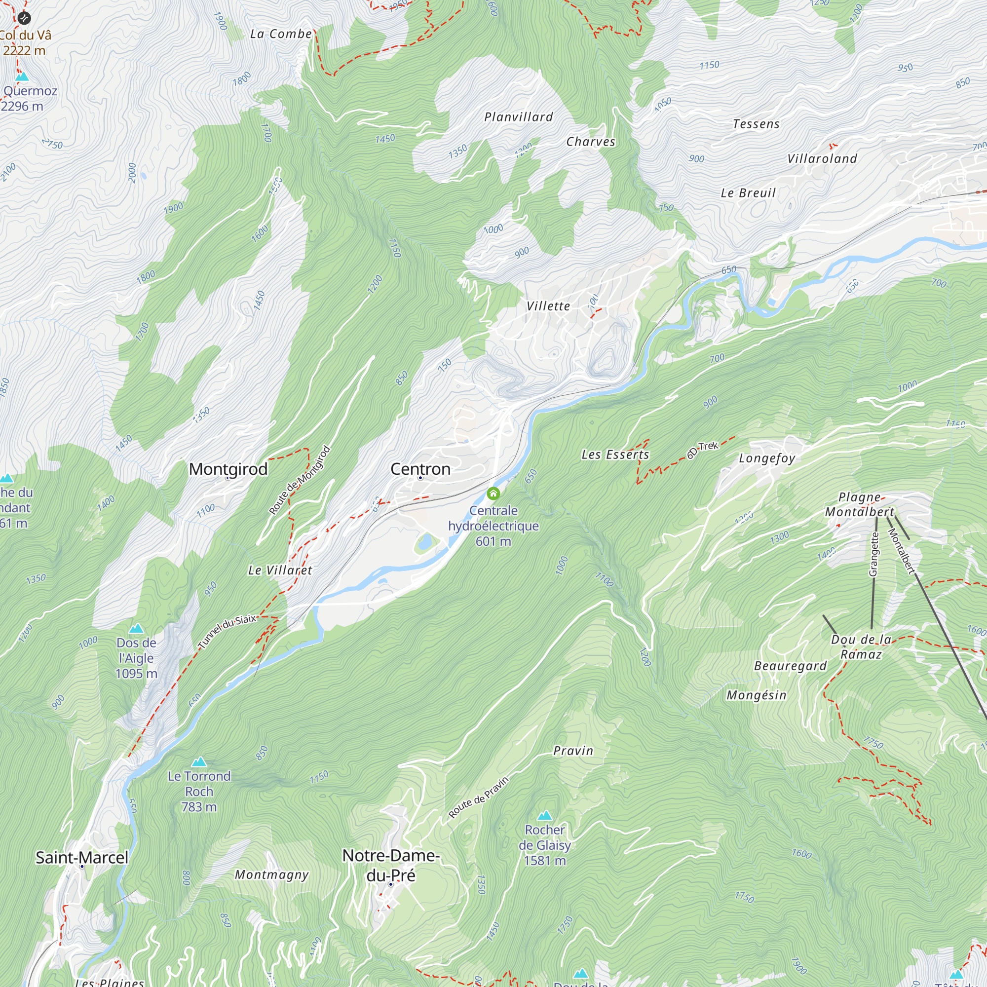 Centrale hydroélectrique map