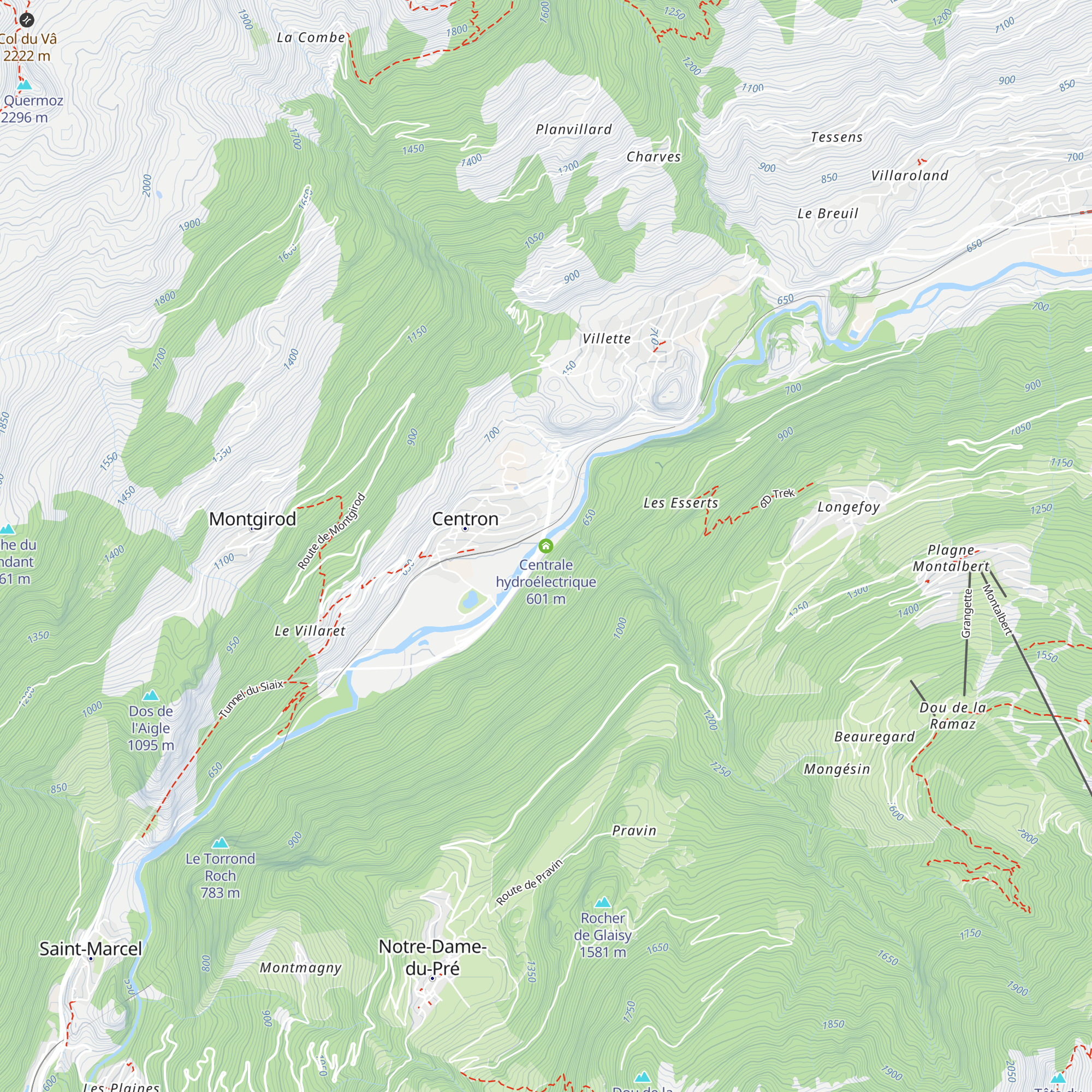 Centrale hydroélectrique map