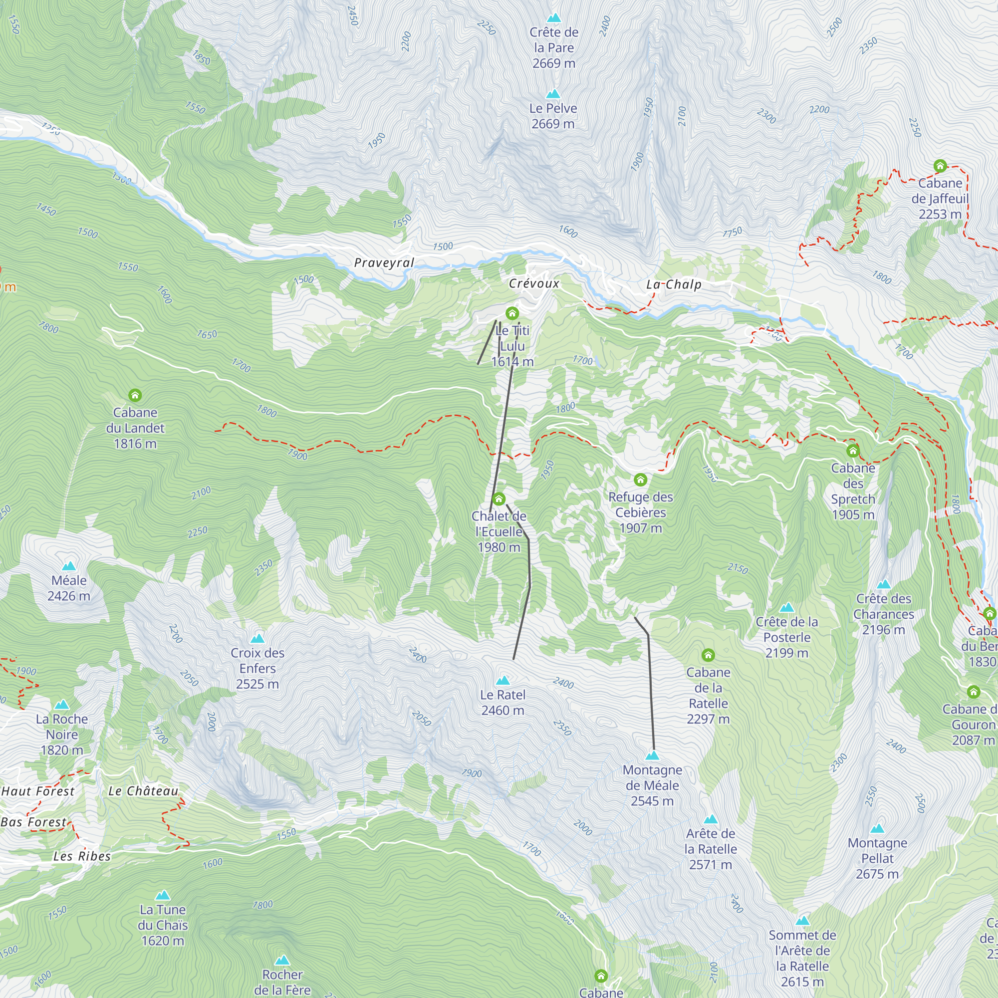 Chalet de l'Ecuelle map