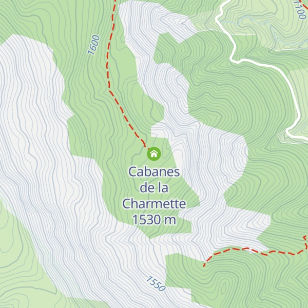 Map of Cabanes de la Charmette