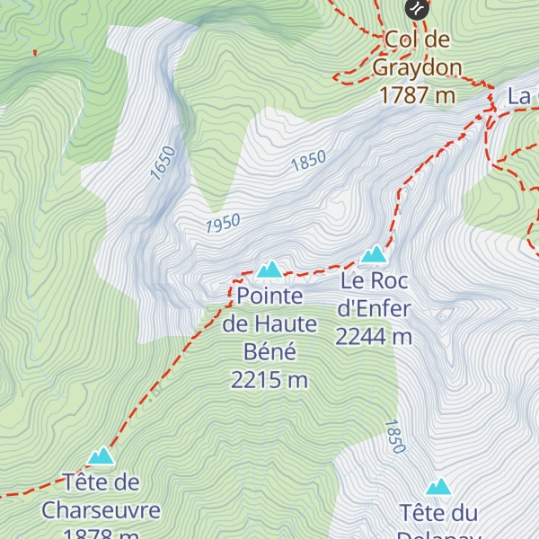Map of Pointe de Haute Béné