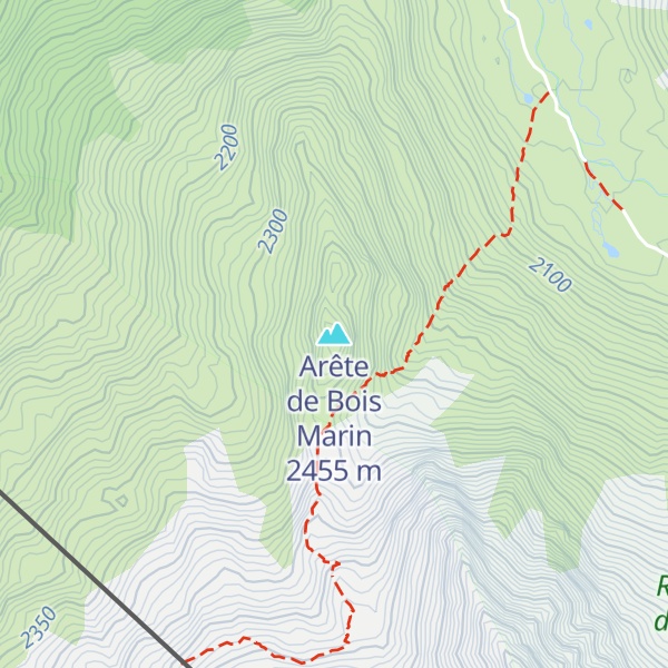 Map of Arête de Bois Marin