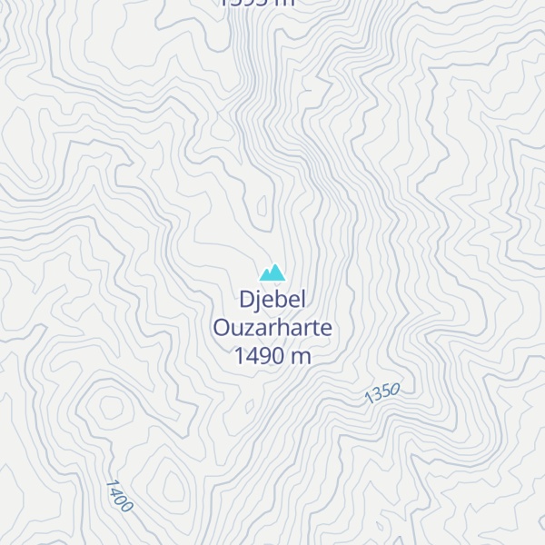 Map of Djebel Ouzarharte