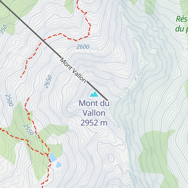 Map of Mont du Vallon