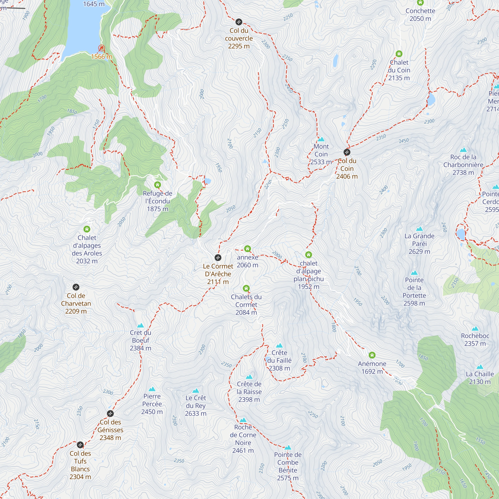 Refuge de la Coire map