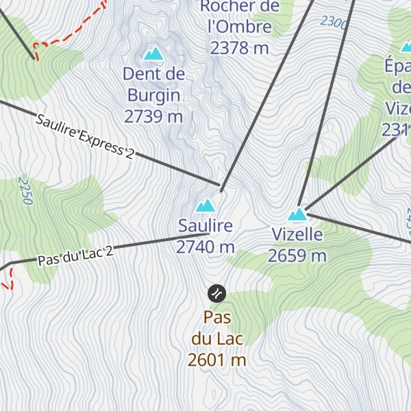 Map of Saulire