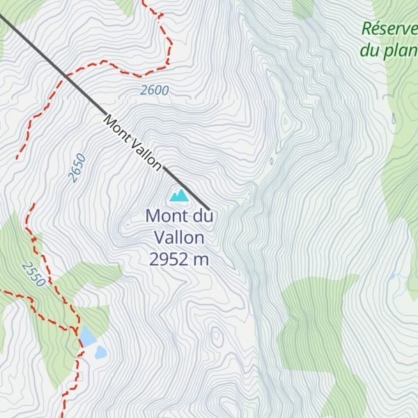Map of Mont Vallon (Arrivée)