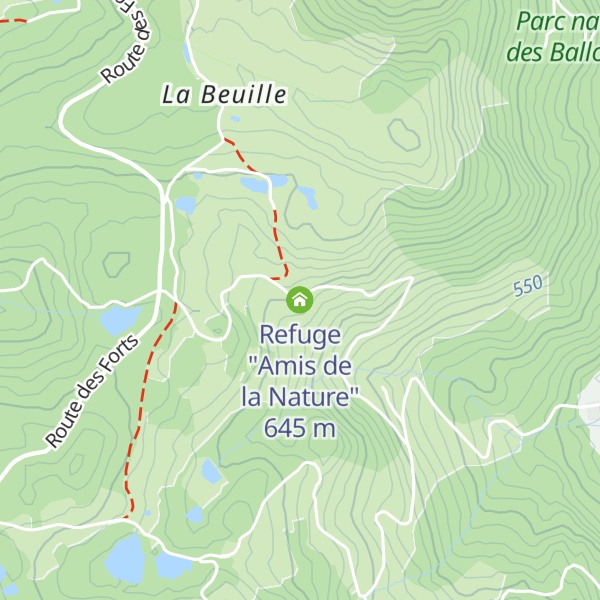 Map of Refuge "Amis de la Nature"