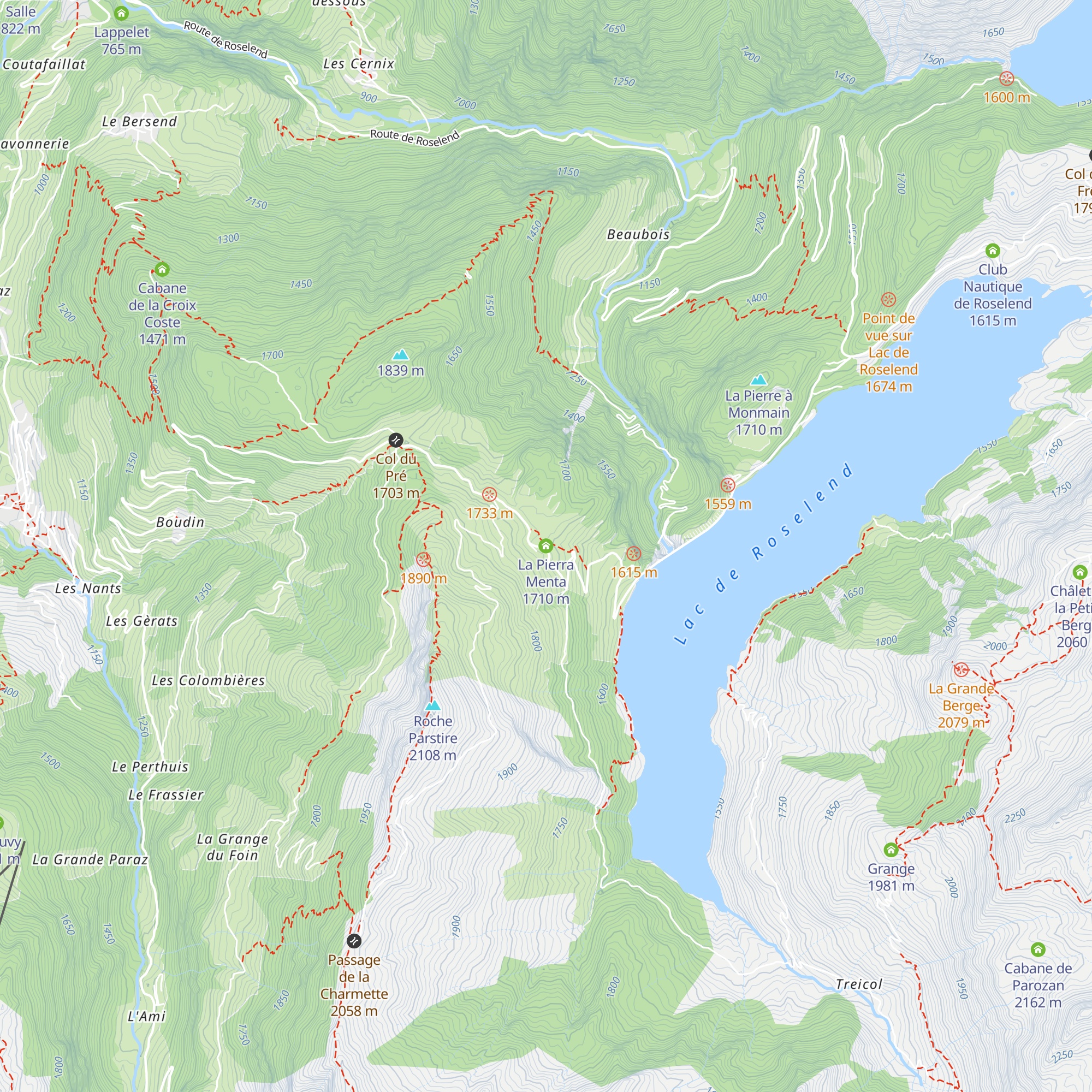 La Pierra Menta map