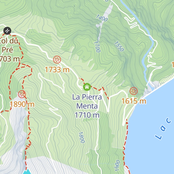Map of La Pierra Menta