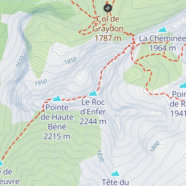 Map of Le Roc d'Enfer