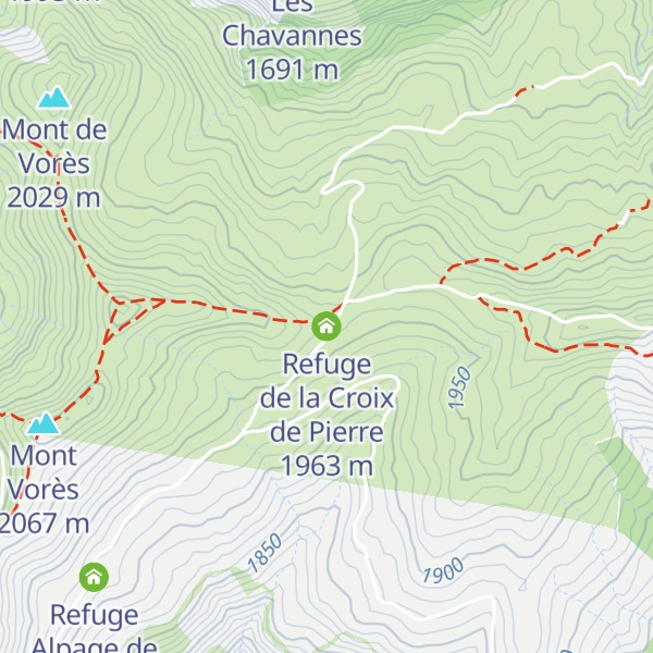Map of Refuge de la Croix de Pierre