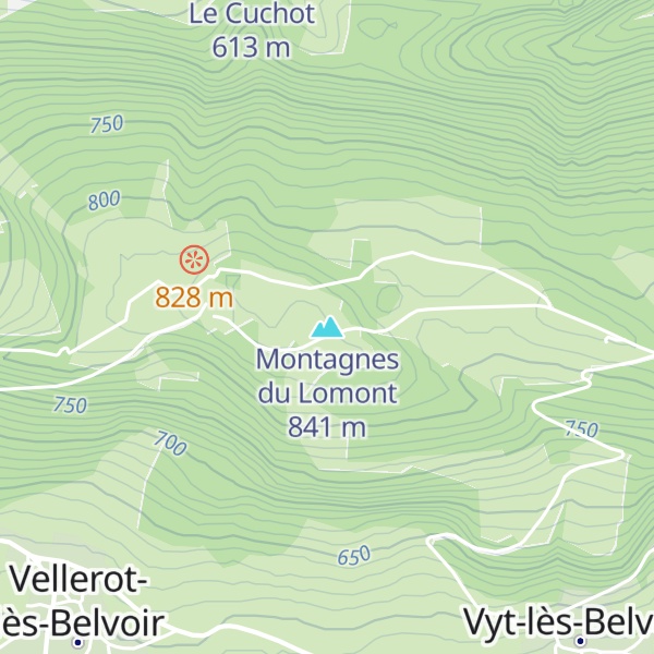 Map of Montagnes du Lomont