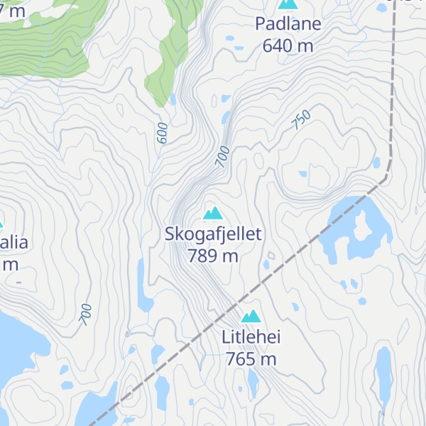 Map of Skogafjellet