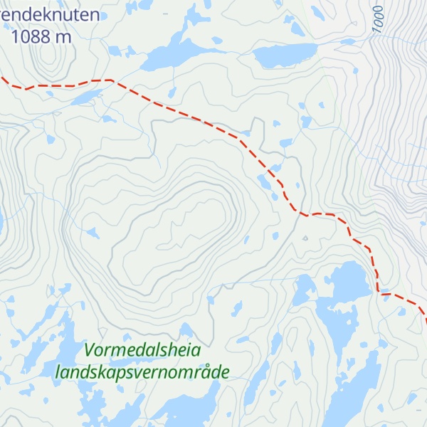 Map of Midtre Brendeknuten