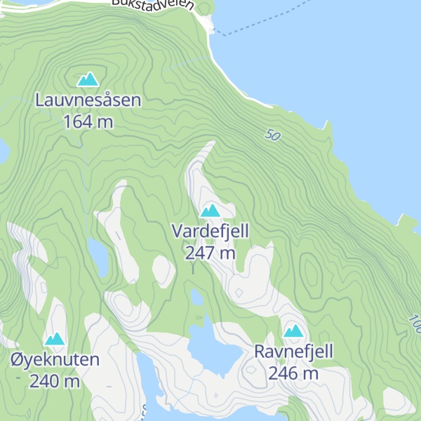 Map of Vardefjell