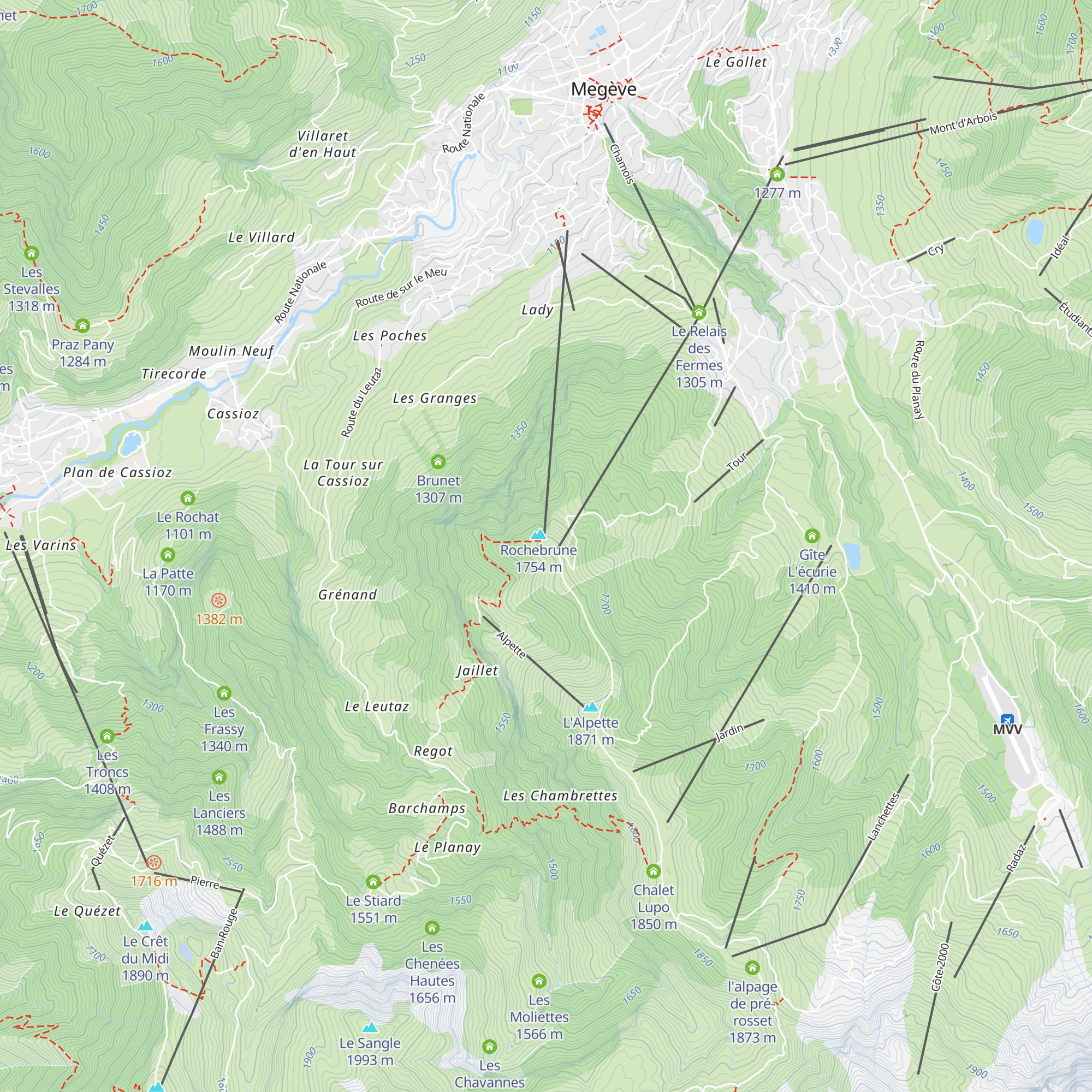 Super Megeve map