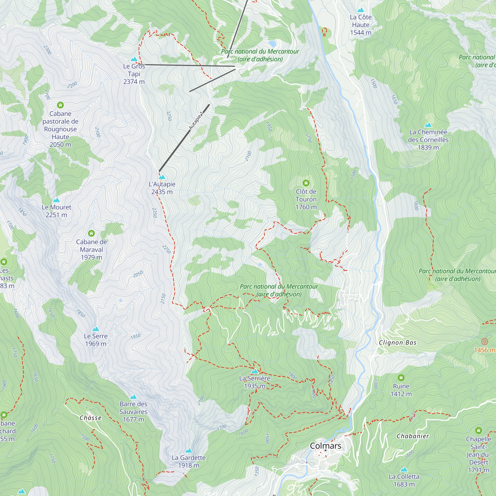Cabane d'Allègre map
