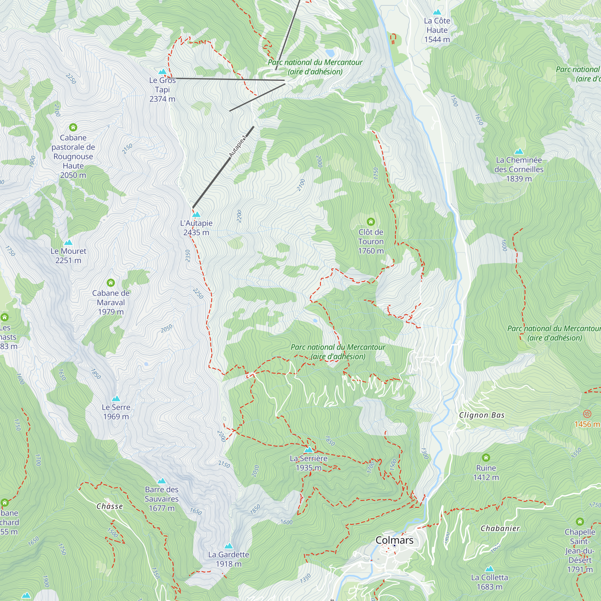 Cabane d'Allègre map