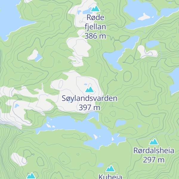 Map of Søylandsvarden