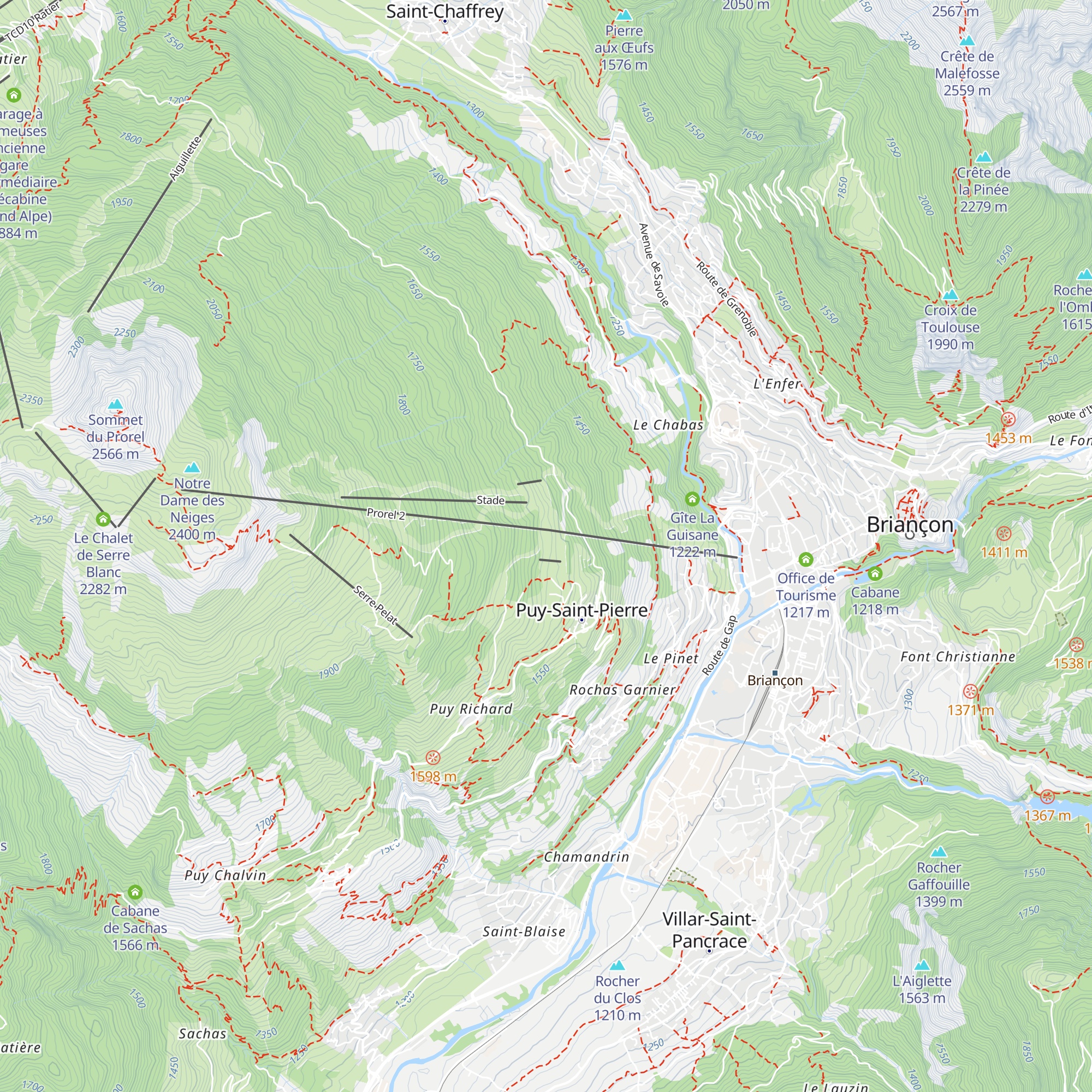 Le Spot de Pralong map