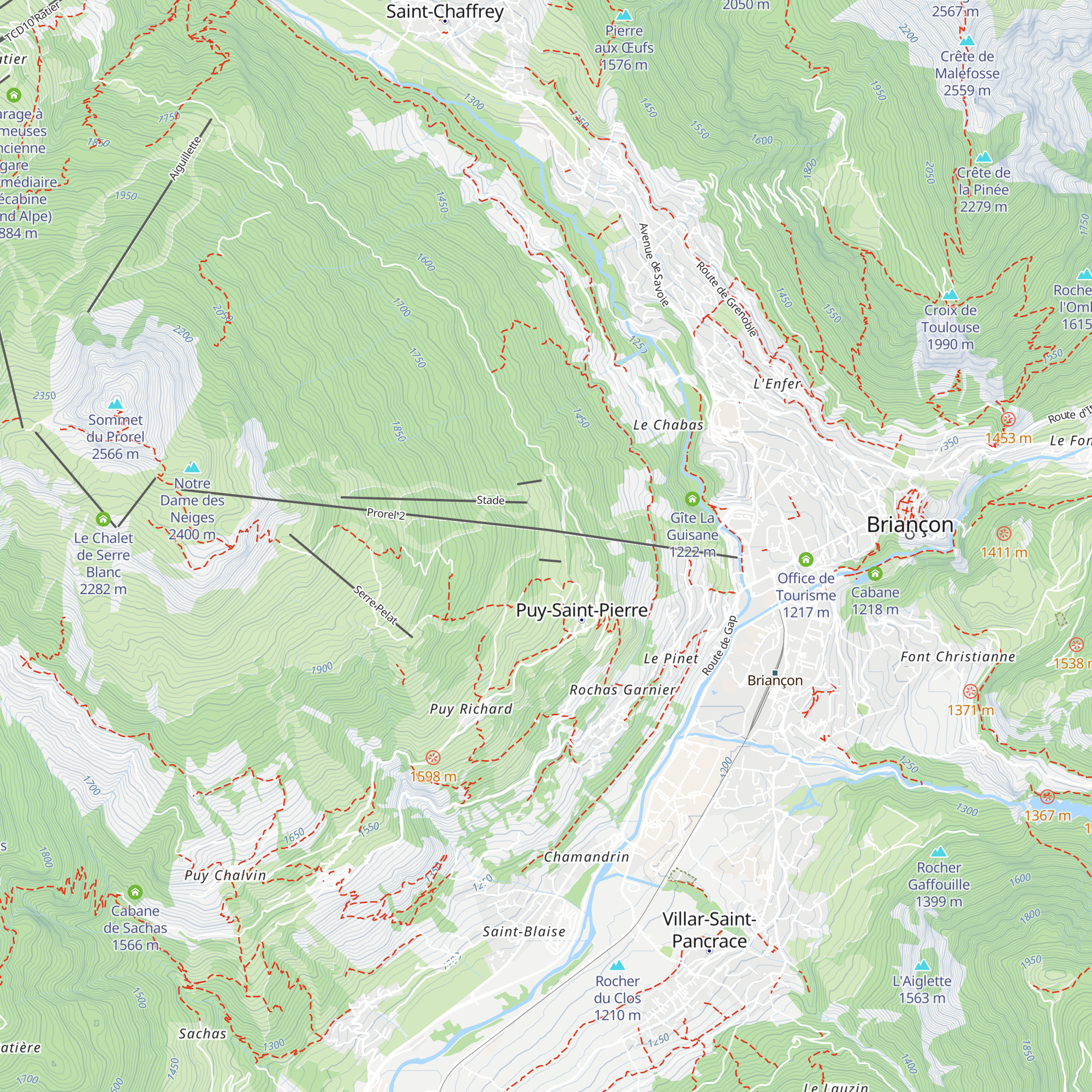 Le Spot de Pralong map