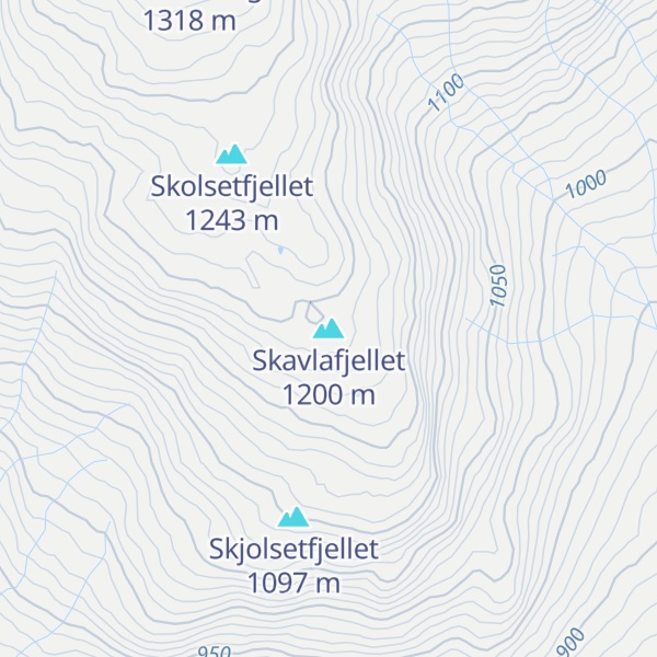 Map of Skavlafjellet