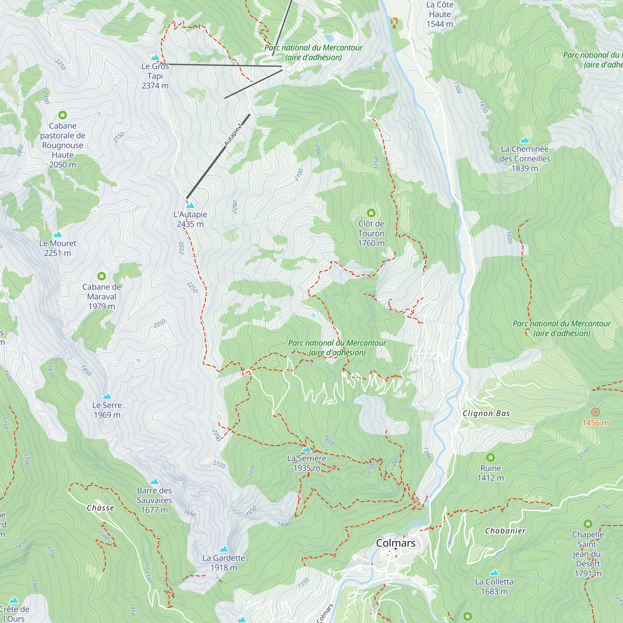 Cabane du Sui map