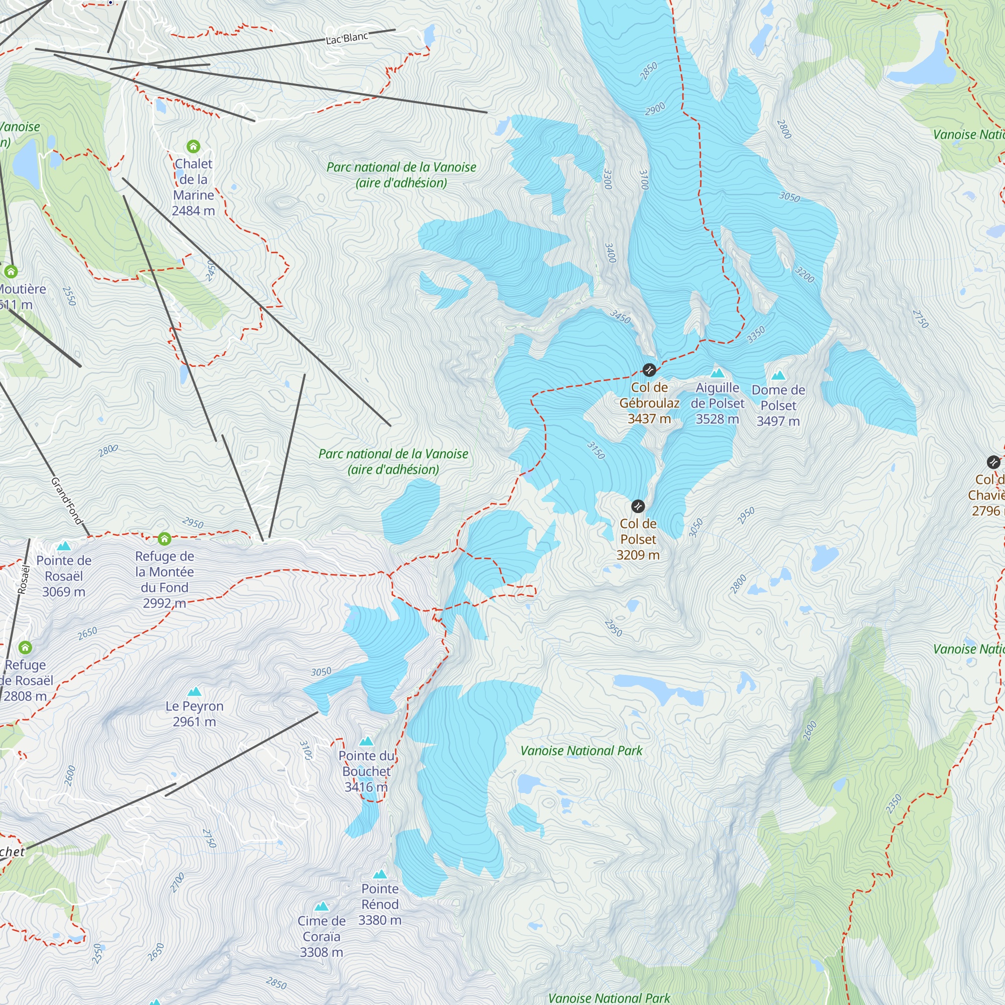 Chalet de Chavière map