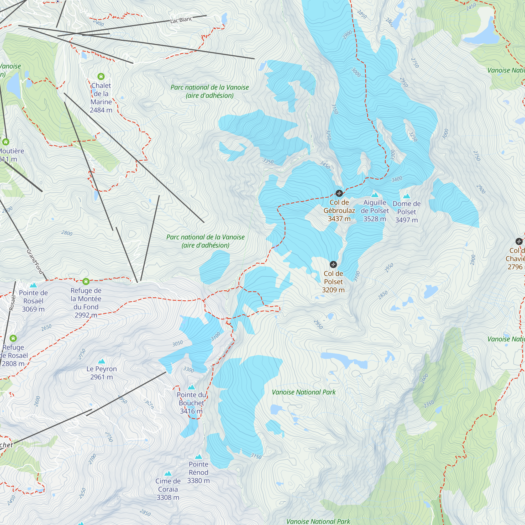 Chalet de Chavière map