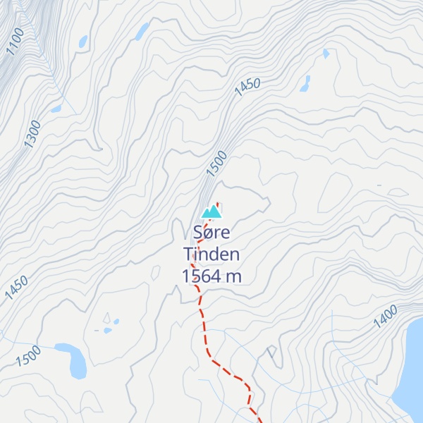 Map of Søre Tinden