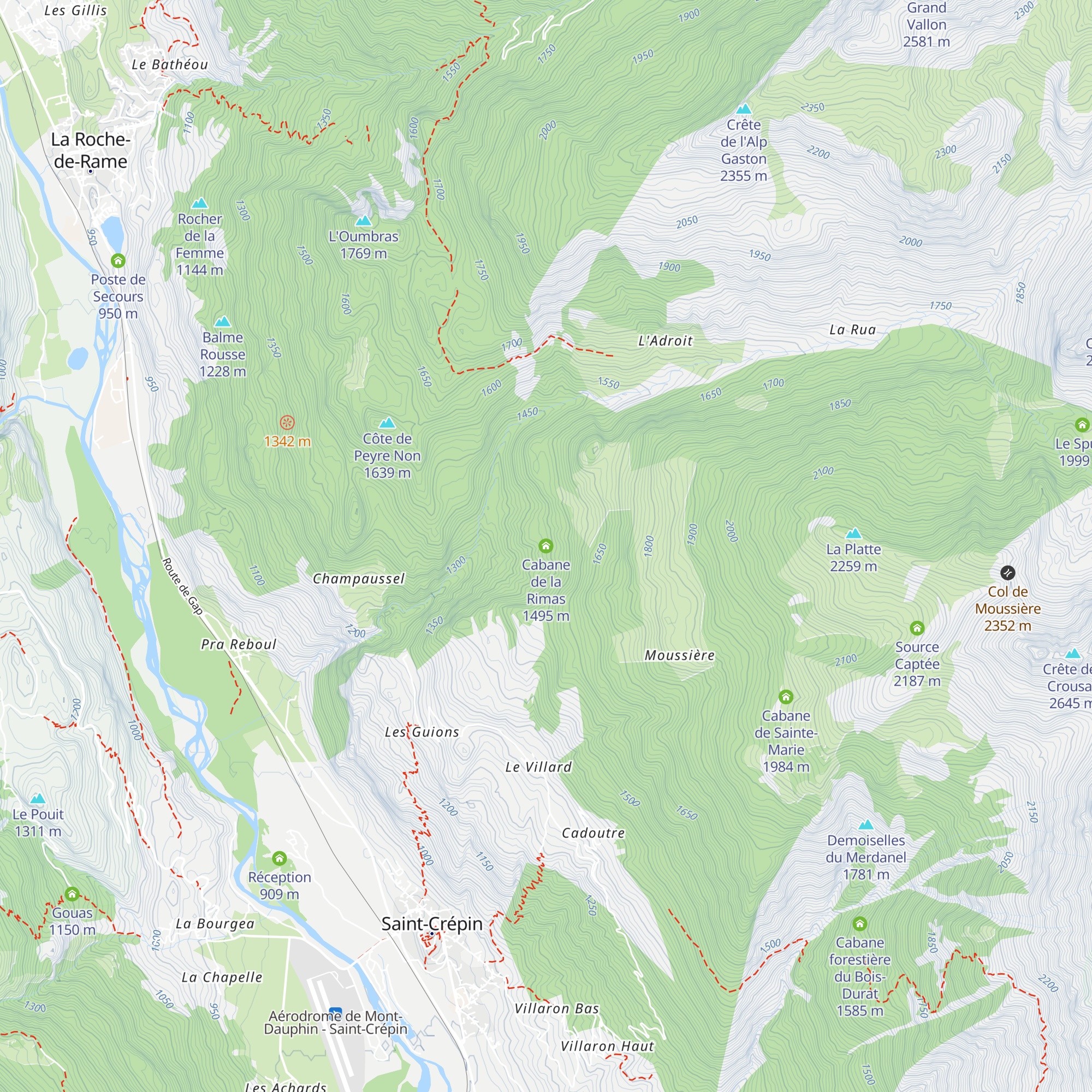 Cabane de la Rimas map