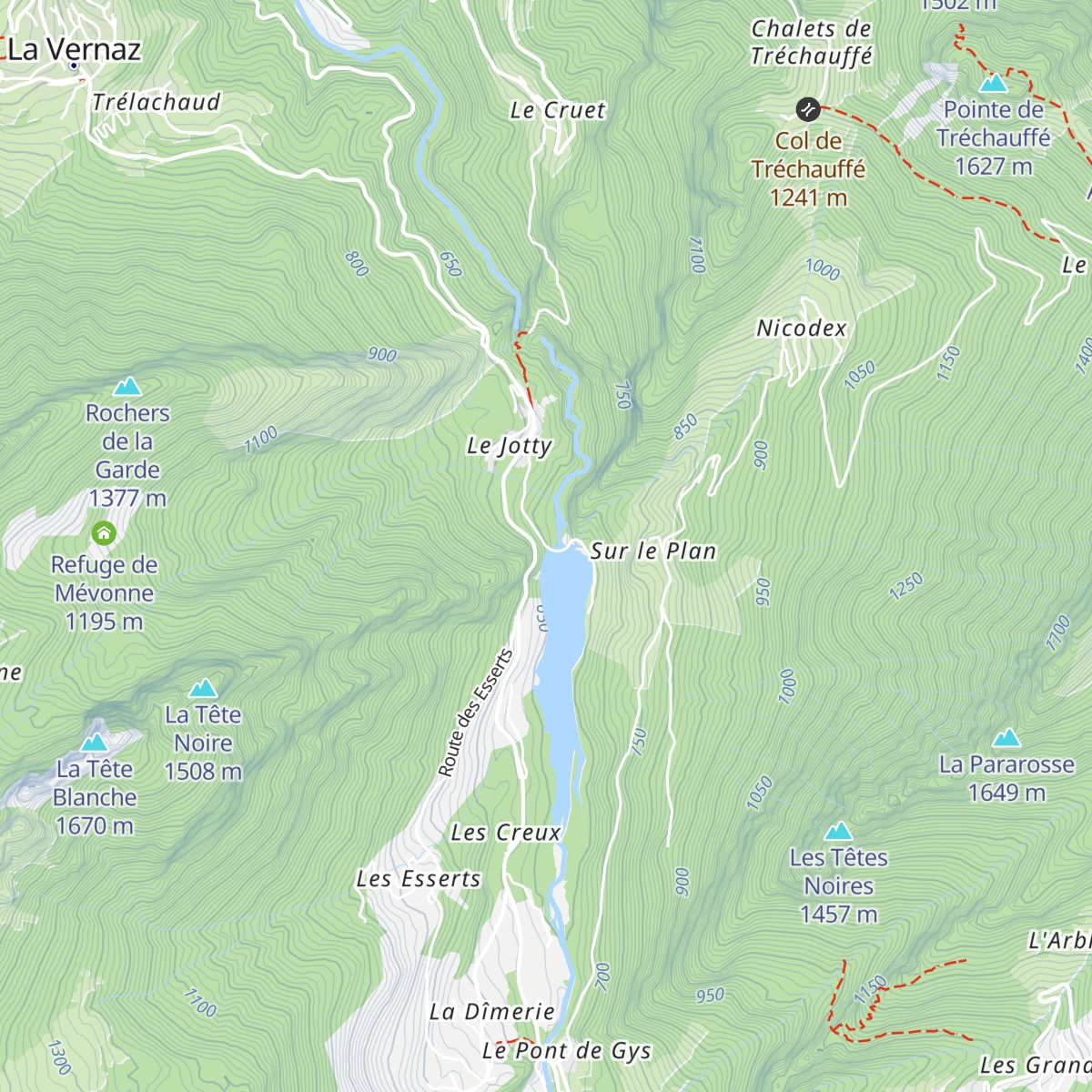 Barrage du Jotty map
