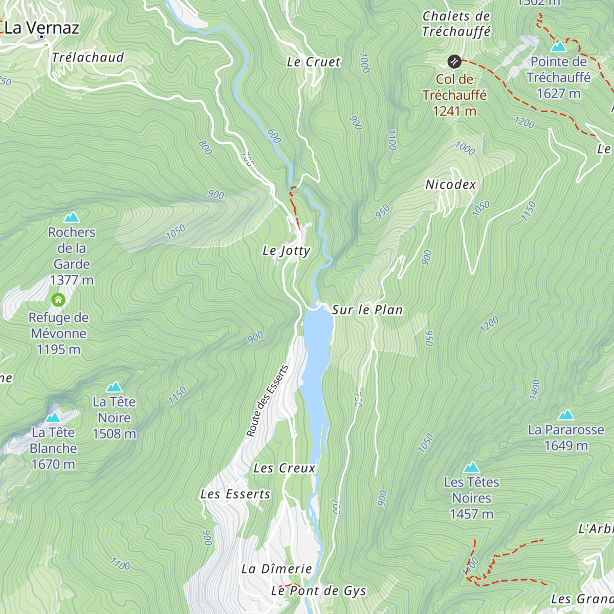 Barrage du Jotty map
