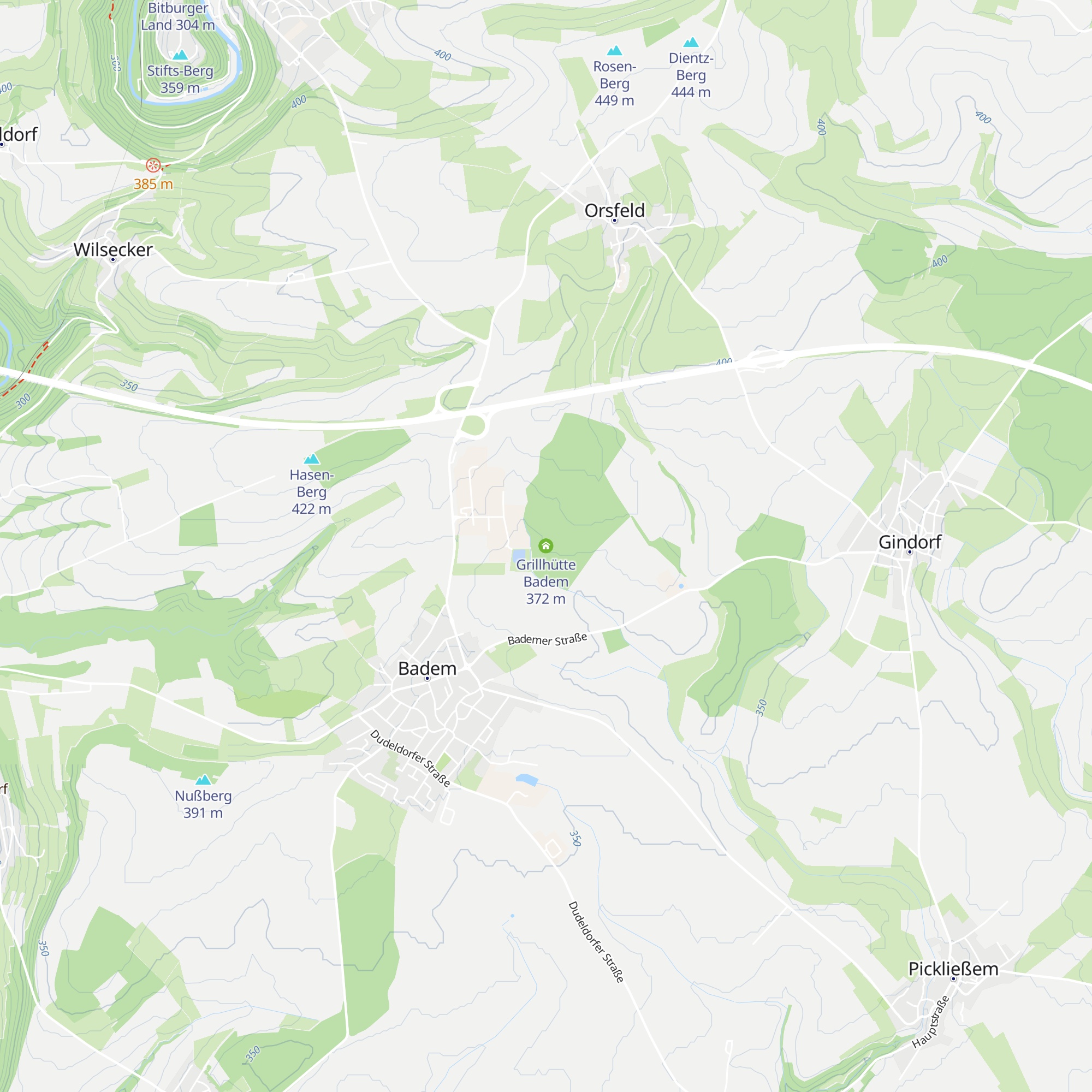 Grillhütte Badem map