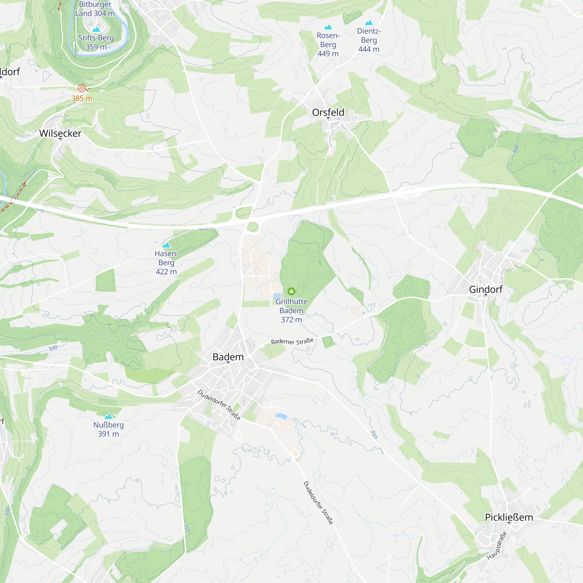Grillhütte Badem map