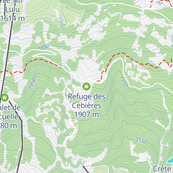 Map of Refuge des Cebières