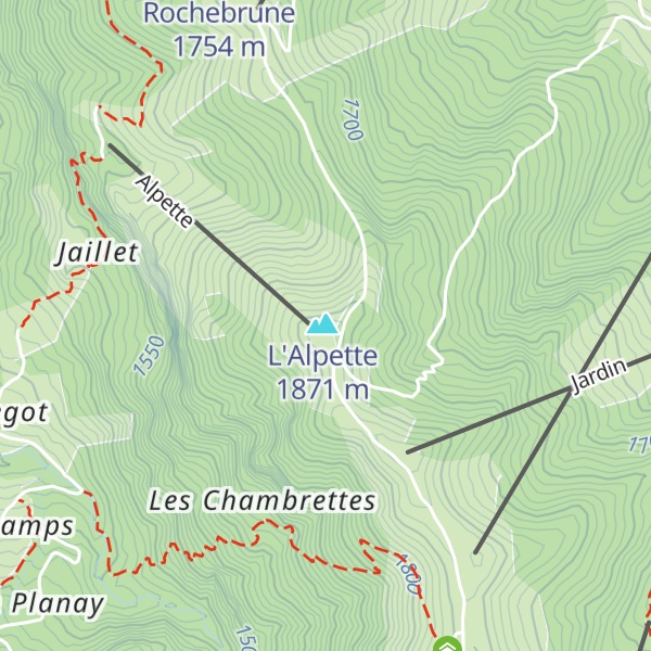 Map of L'Alpette