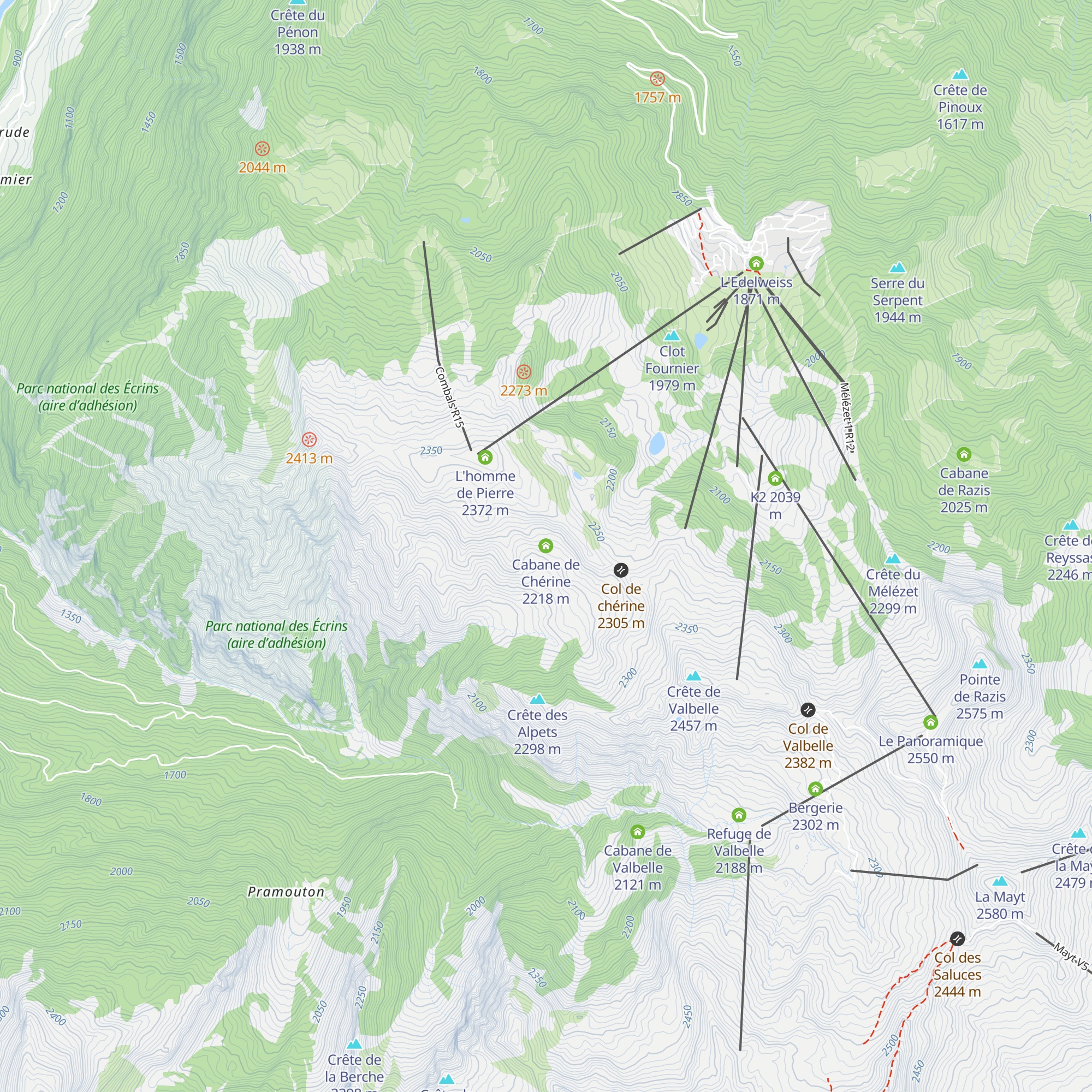 Cabane de Chérine map