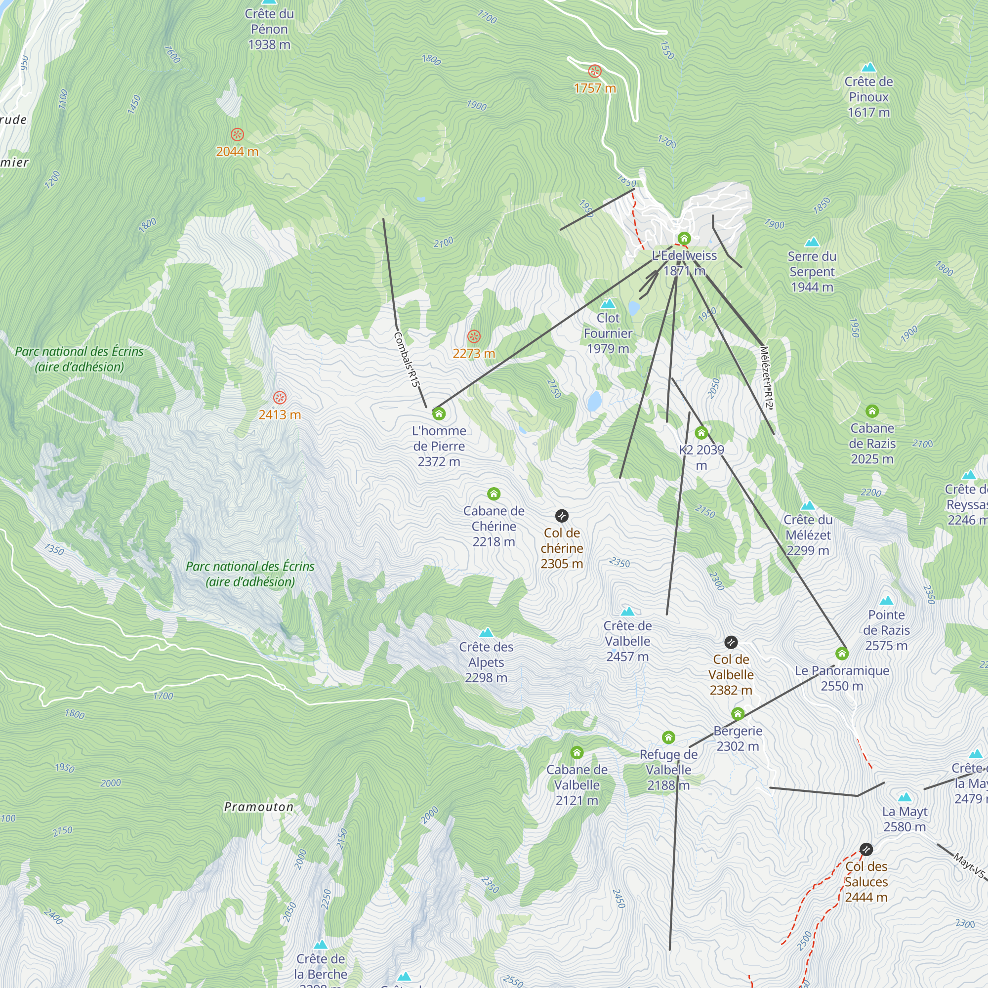 Cabane de Chérine map