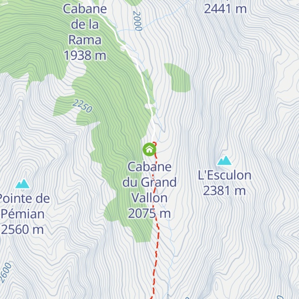 Map of Cabane du Grand Vallon