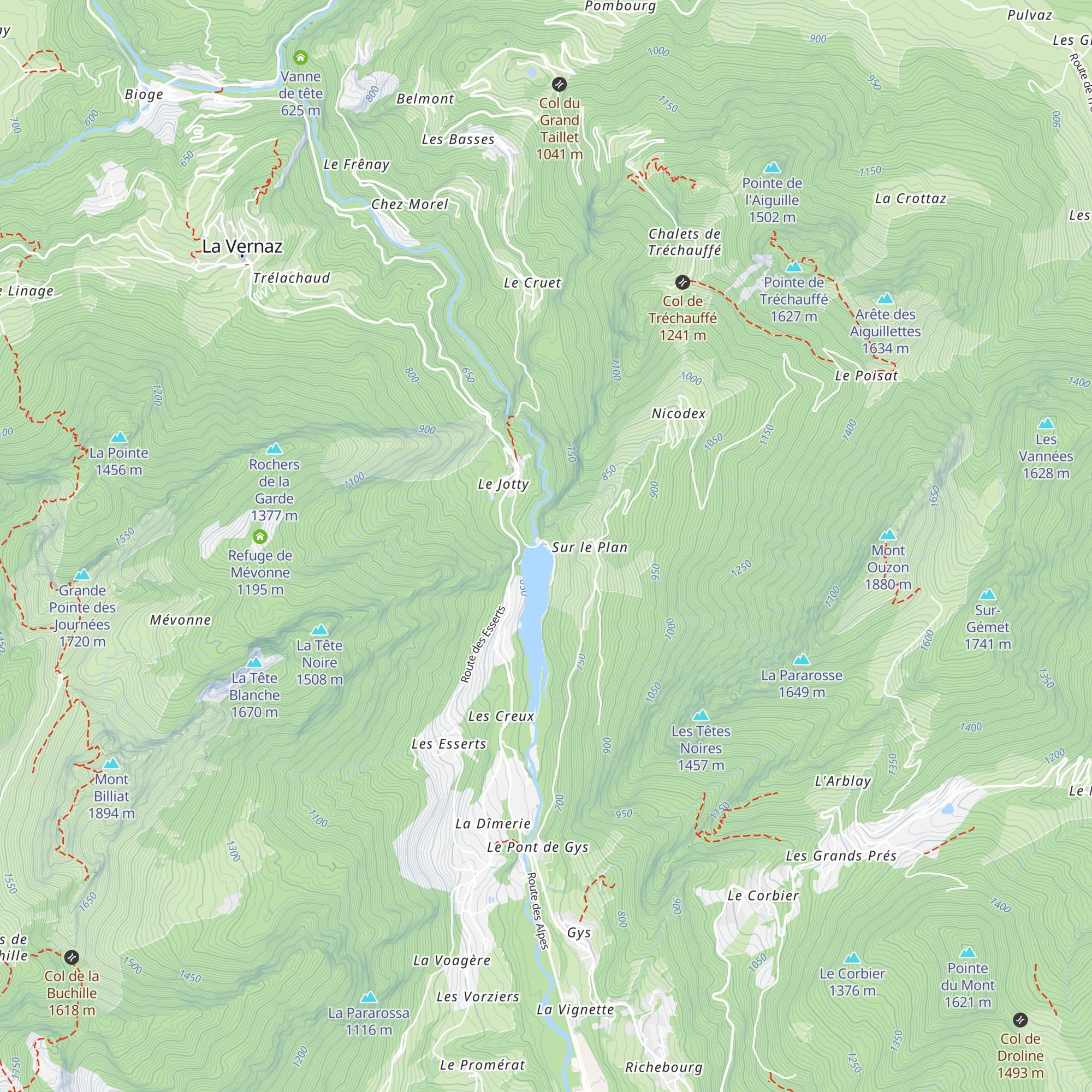 Prise d'eau du barrage du Jotty map