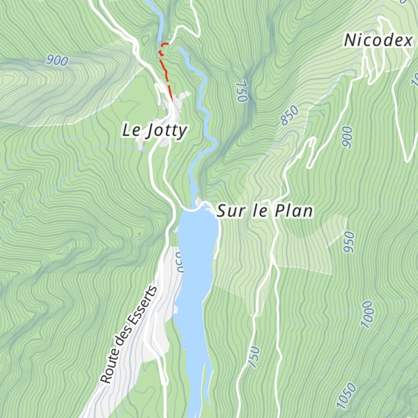 Map of Prise d'eau du barrage du Jotty