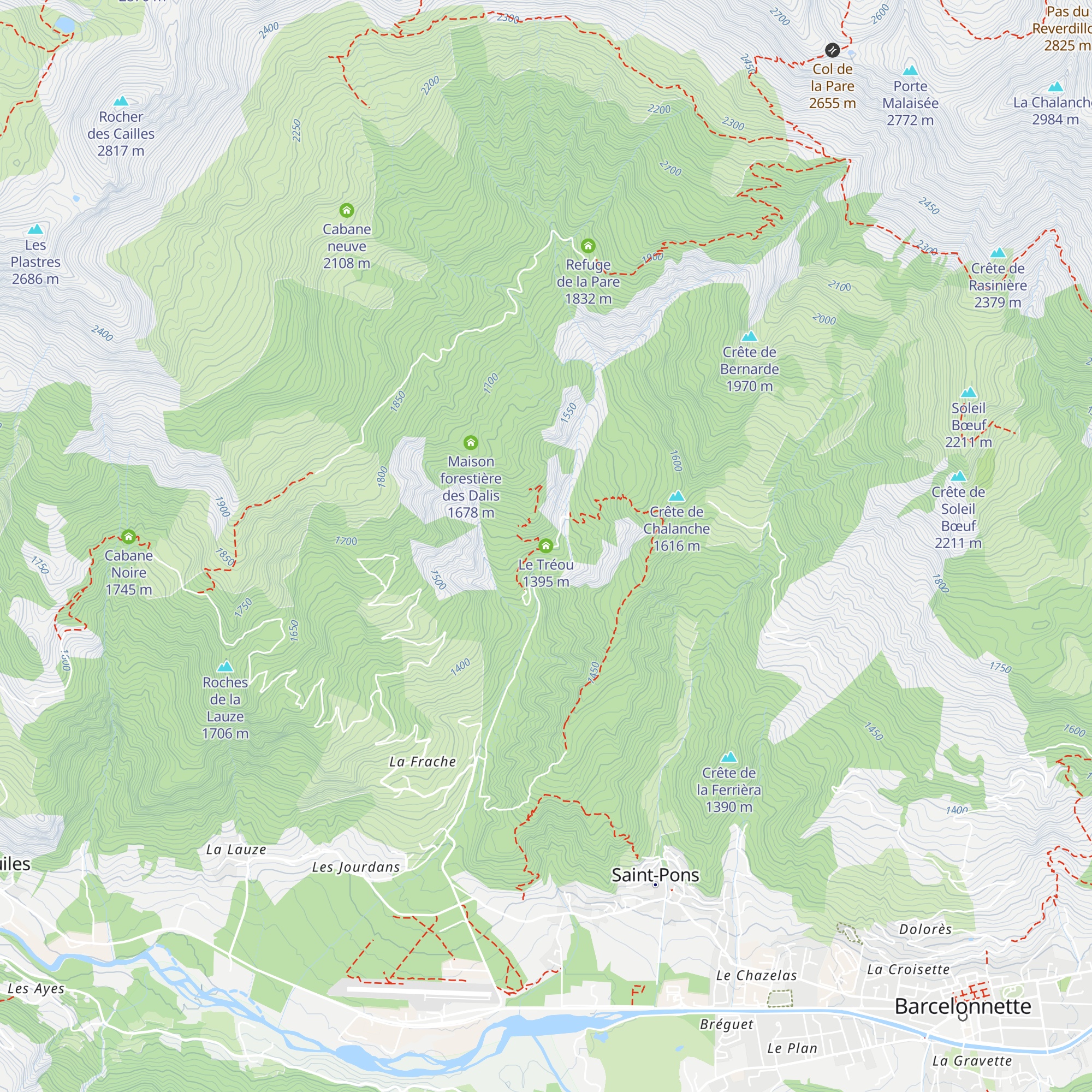 Le Tréou map