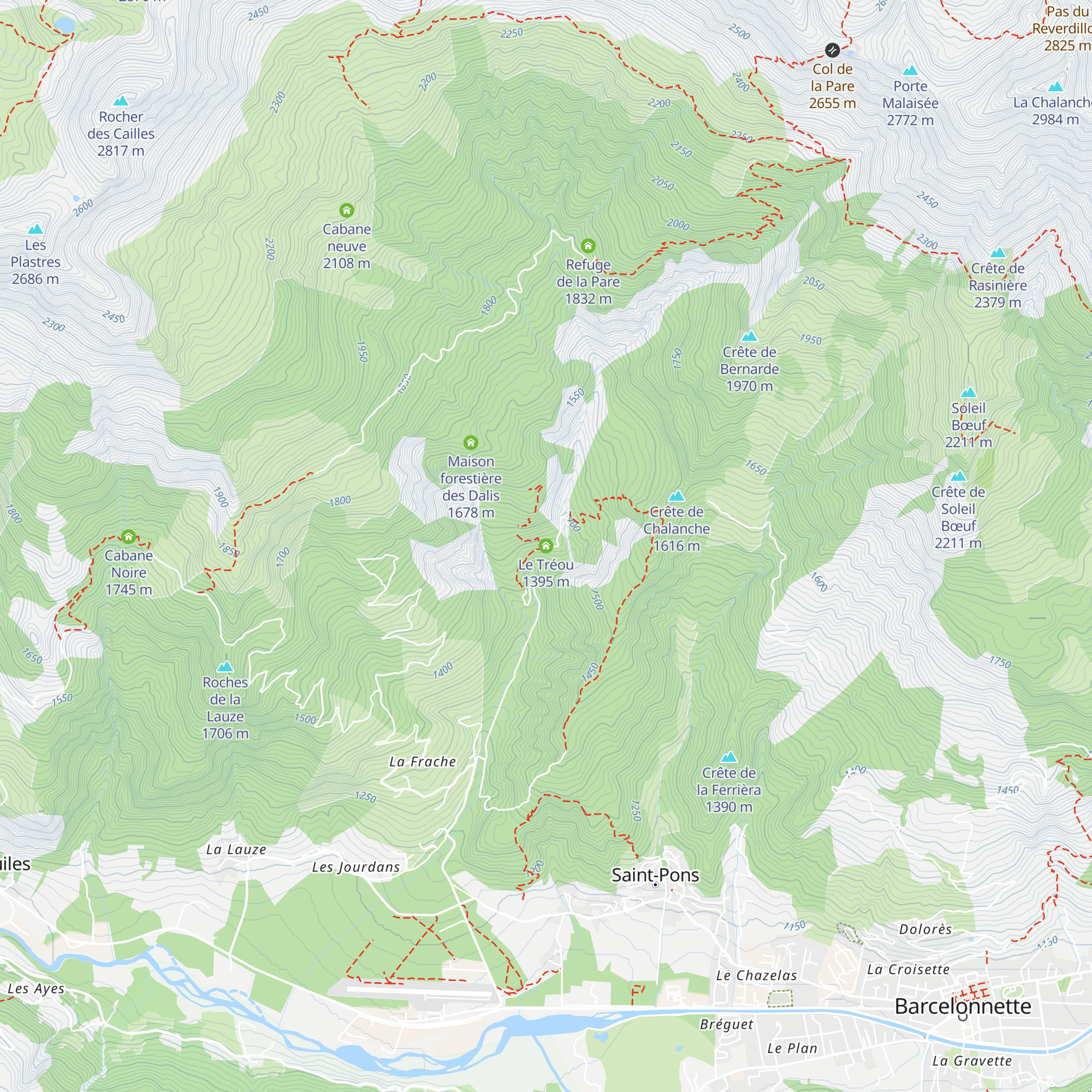 Le Tréou map