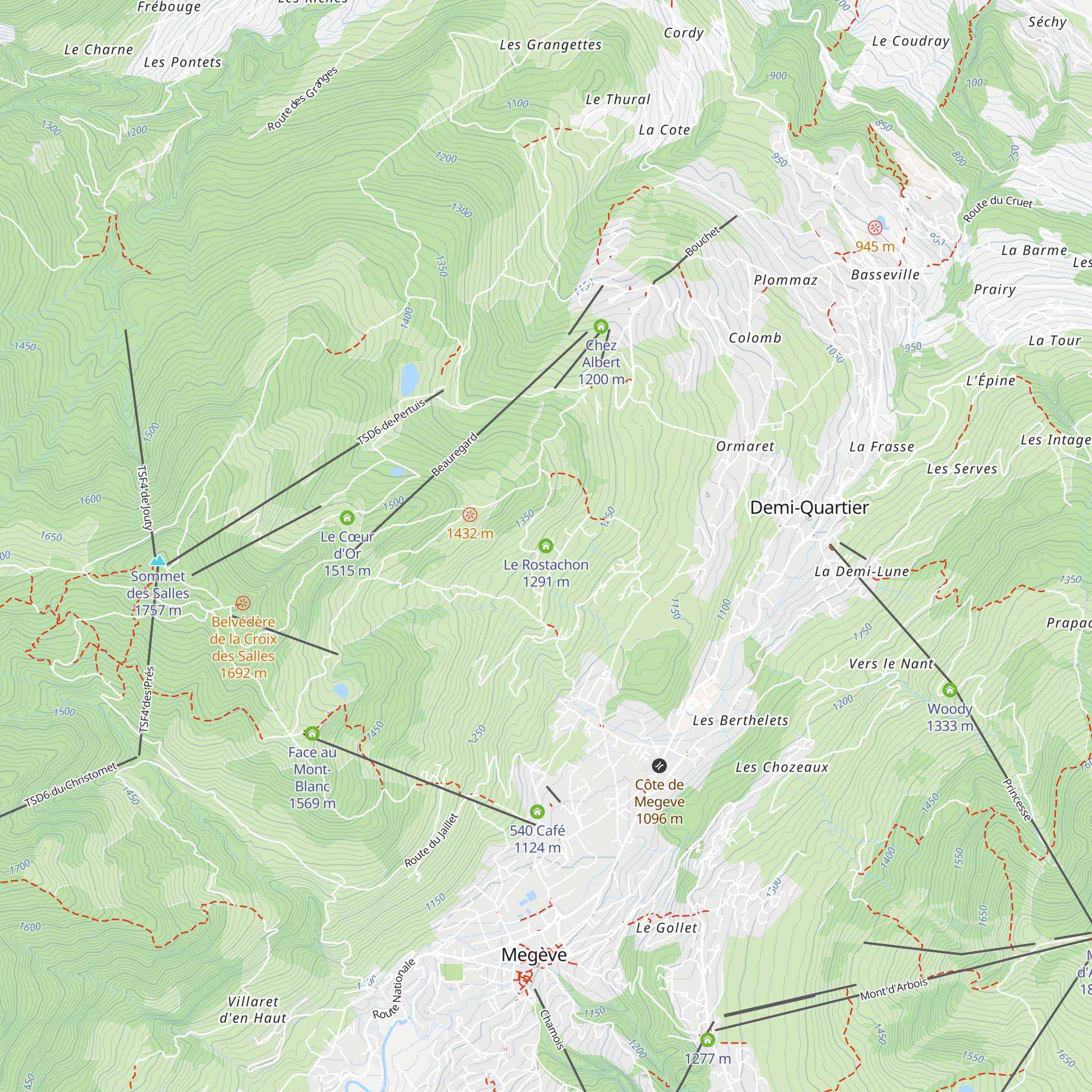 Le Rostachon map