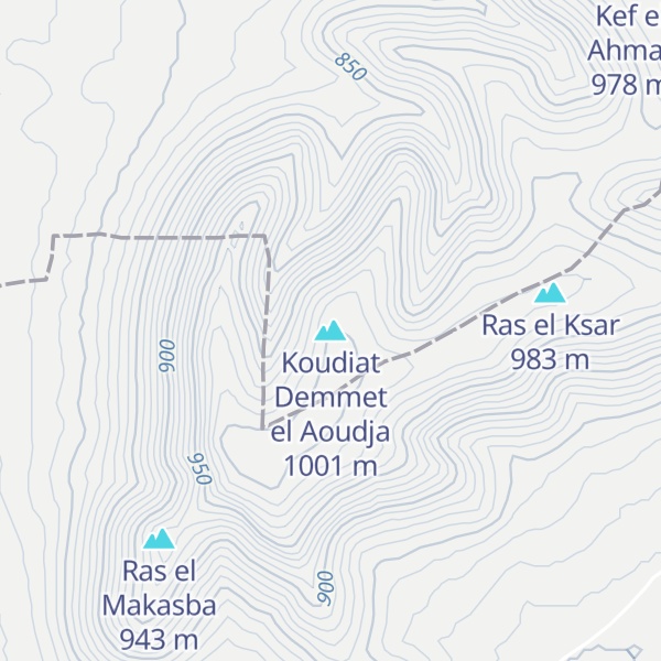 Map of Koudiat Demmet el Aoudja