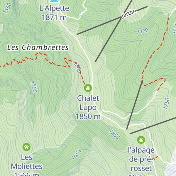 Map of Chalet Lupo